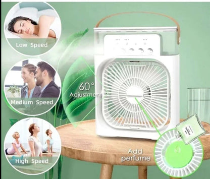 Portable Air Cooler Fan with Water Tank and USB Charging - Mini Air Conditioner for Personal Cooling, Humidifier, and Air Purifier, Perfect for Home, Office, or Outdoor Use