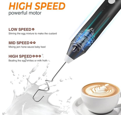 Mini electric coffee blender (36676) -BaristaBlend 3-in-1 Rechargeable Frother, Mixer &amp; Hand Blende